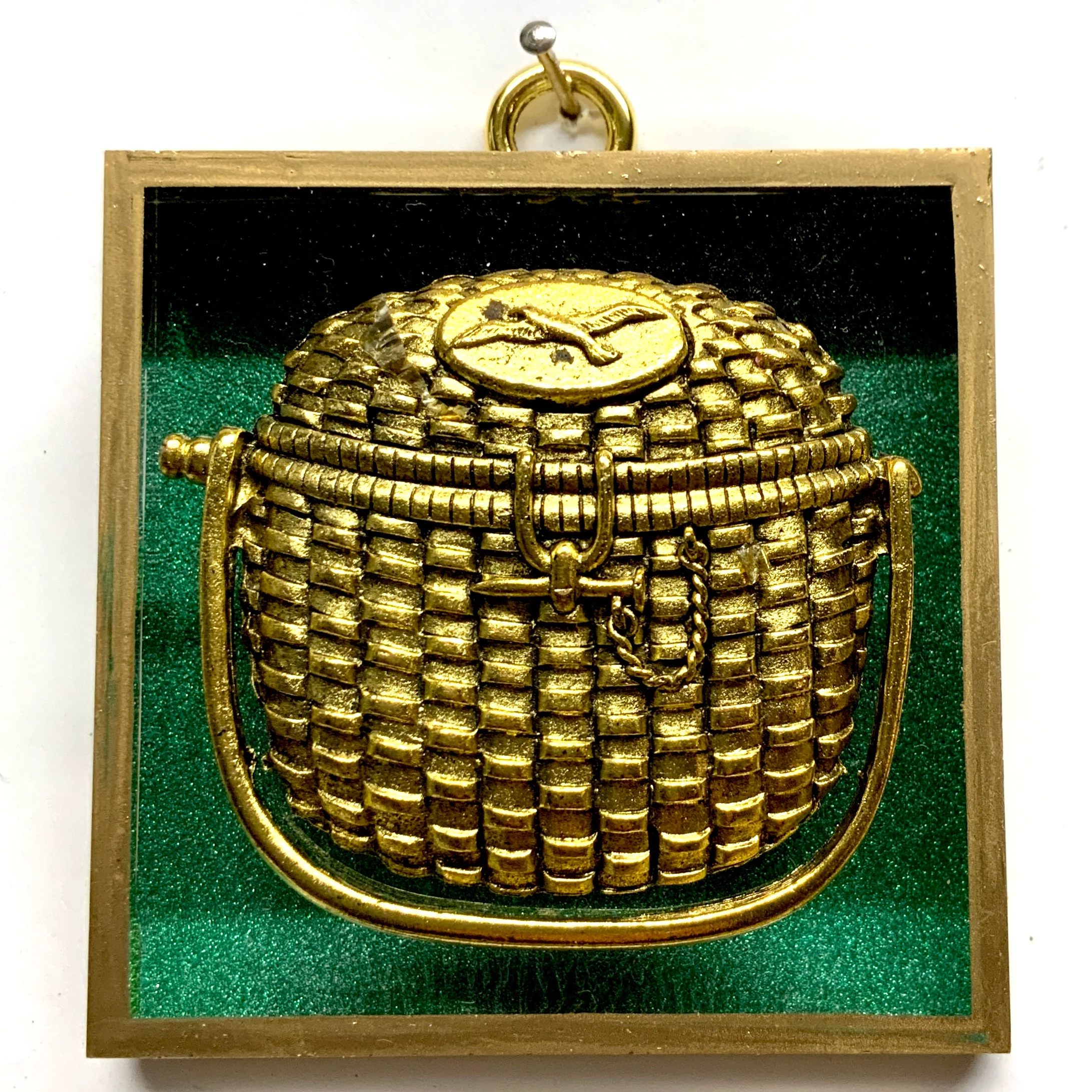 Acrylic Frame with Nantucket Basket / Slight Imperfections (3" wide)