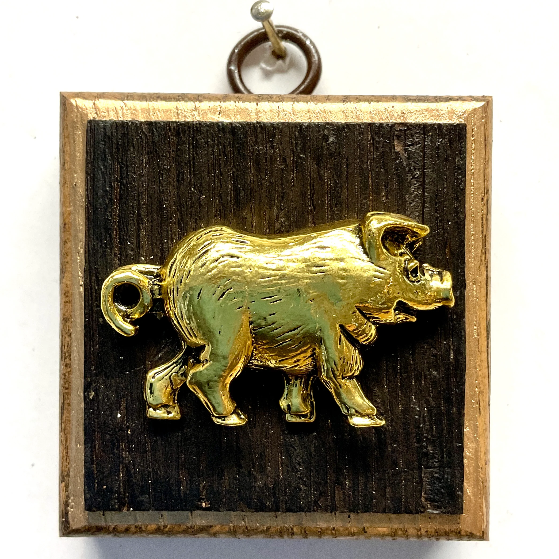 Bourbon Barrel Frame with Pig (2.5" wide)