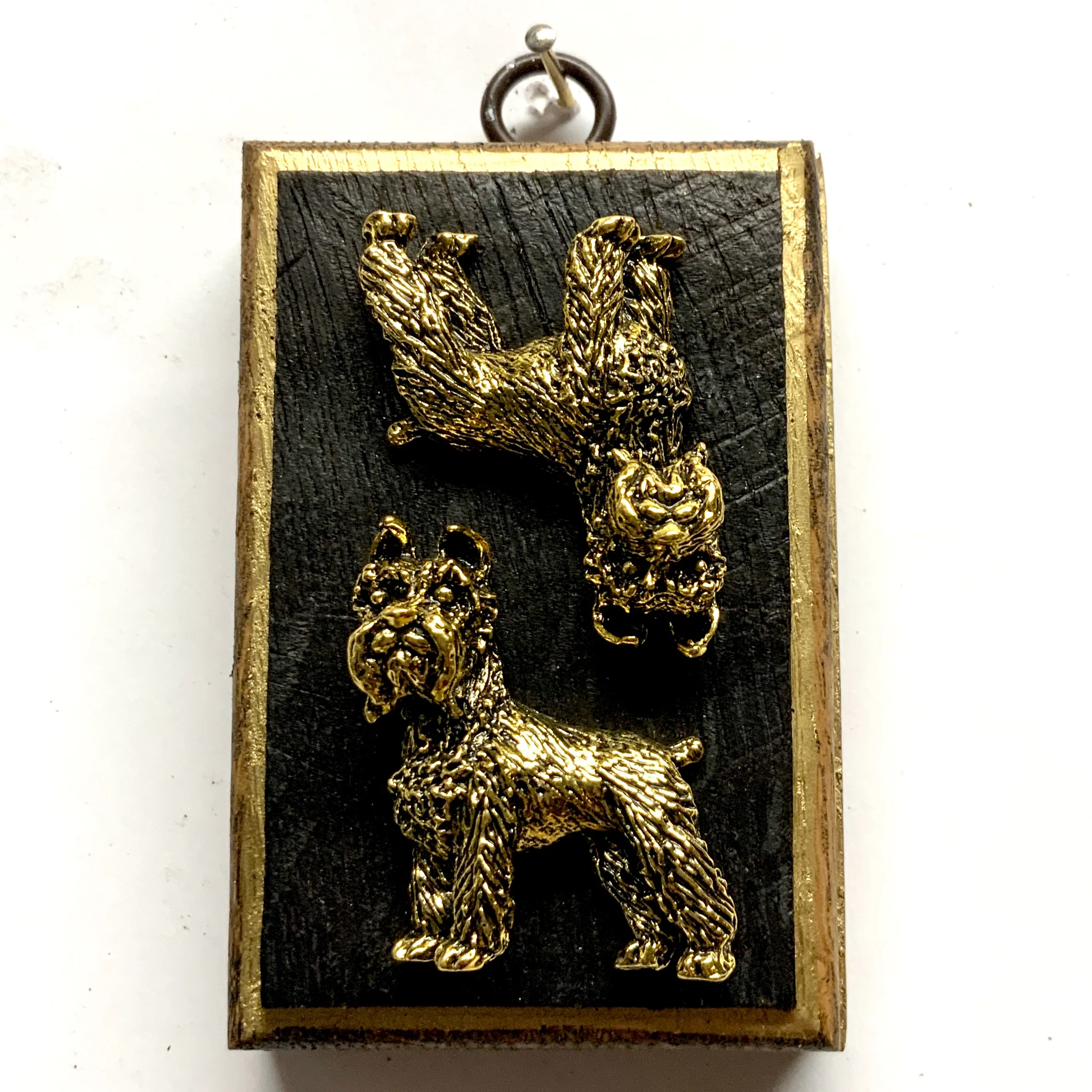 Bourbon Barrel Frame with Schnauzers (2.5" wide)